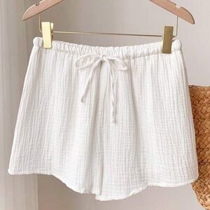 SHEIN High Waist White Shorts